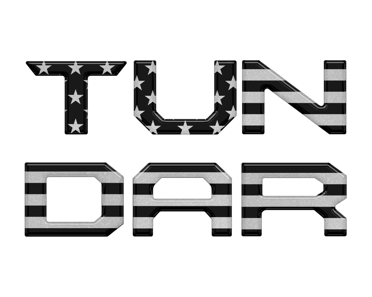 Lower Grille Letter Inserts Fits 2022-2026 Toyota Tundra by Tufskinz.com