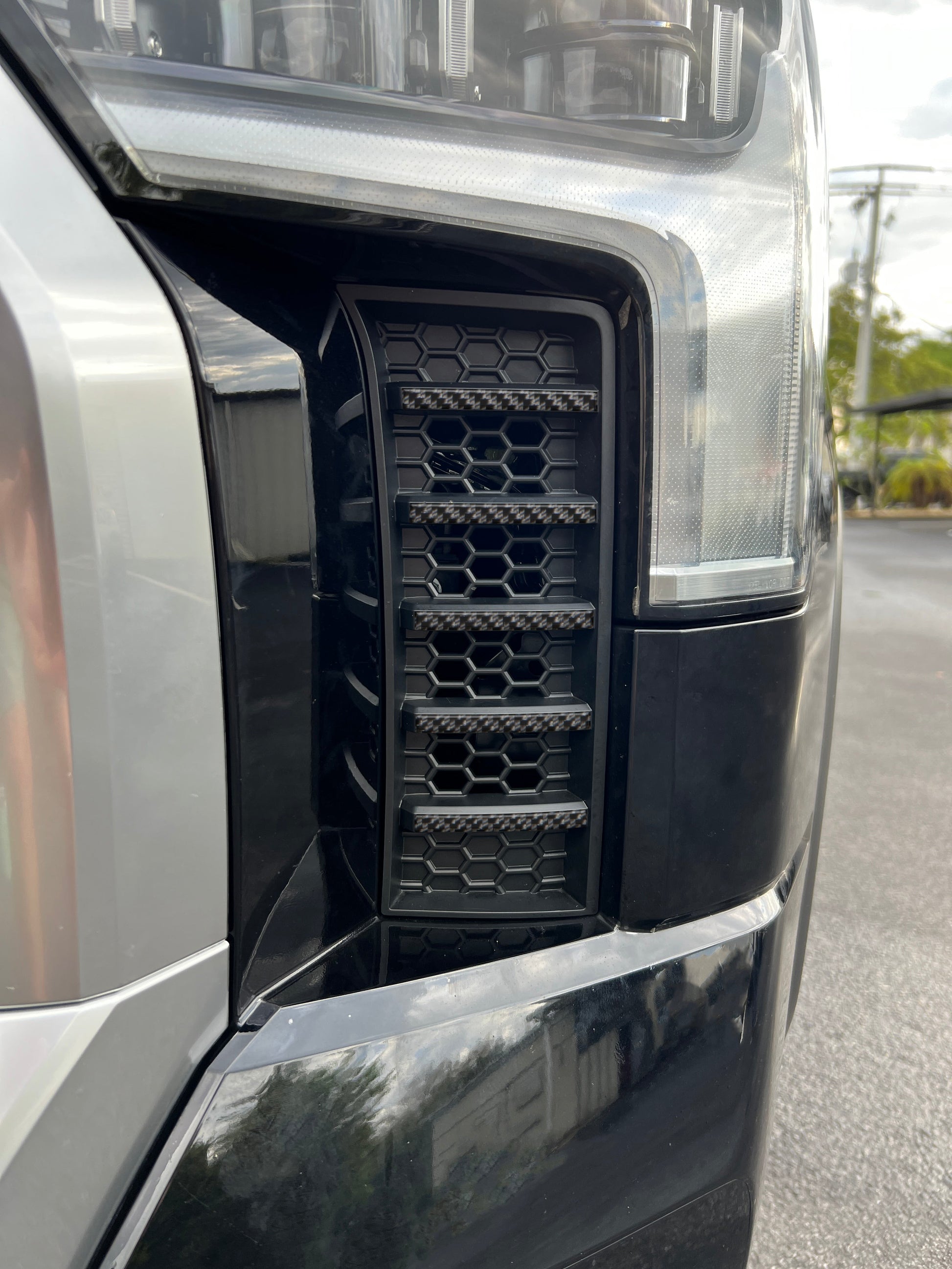 Side Air Intake Line Accent Trim Fits 2022-2026 Toyota Tundra by Tufskinz.com