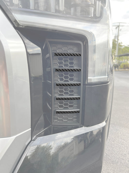 Side Air Intake Line Accent Trim Fits 2022-2026 Toyota Tundra by Tufskinz.com
