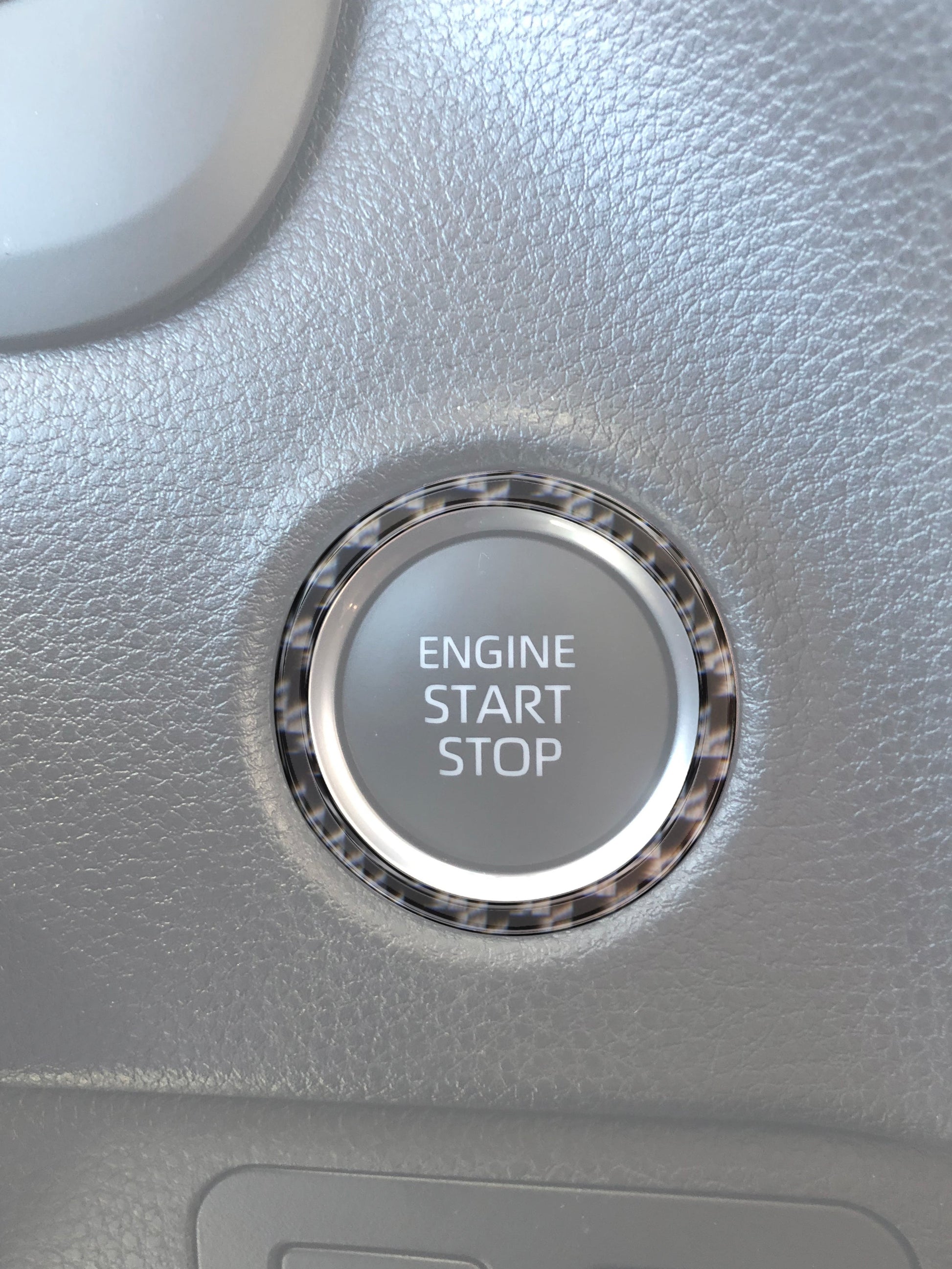 Push to Start Button Accent Trim Fits 2022-2026 Toyota Tundra & 2023-2026 Toyota Sequoia by Tufskinz.com