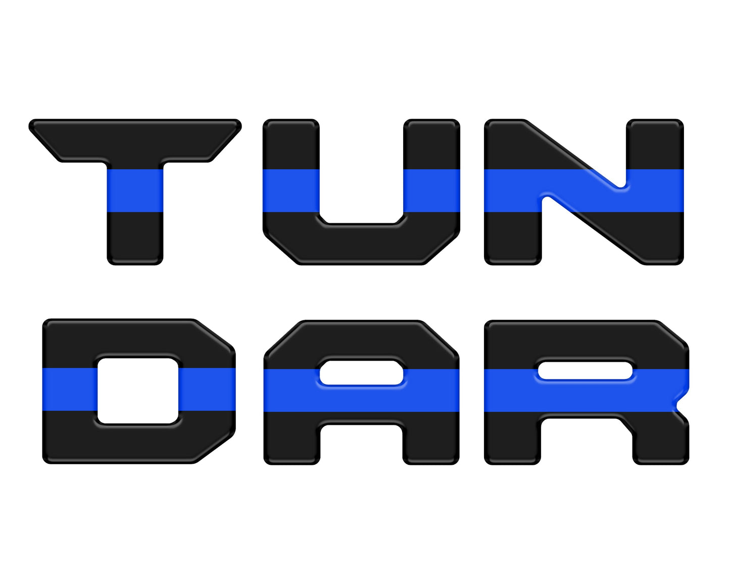 Bed Rail Tailgate Letter Overlays Fits 2022-2026 Toyota Tundra by Tufskinz.com