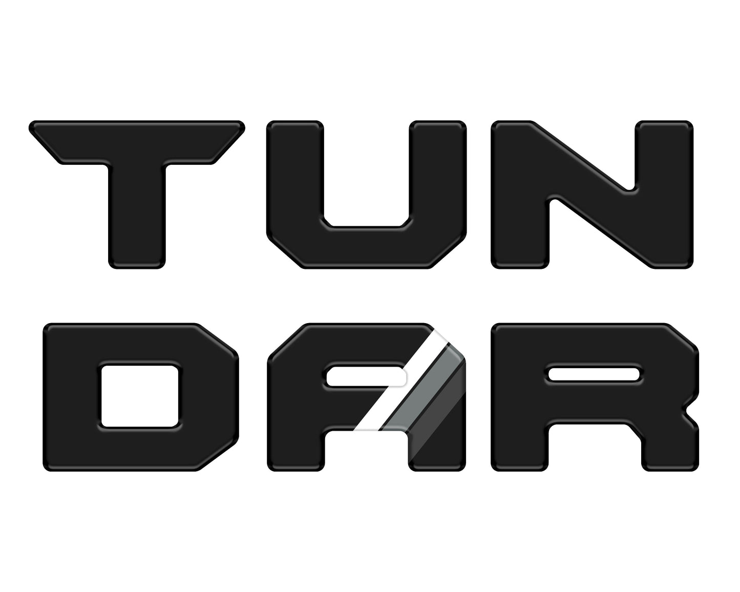 Bed Rail Tailgate Letter Overlays Fits 2022-2026 Toyota Tundra by Tufskinz.com