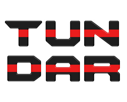 Bed Rail Tailgate Letter Overlays Fits 2022-2026 Toyota Tundra by Tufskinz.com