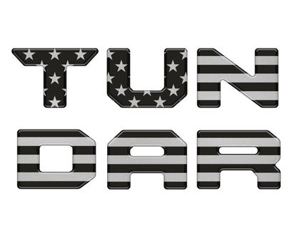Bed Rail Tailgate Letter Overlays Fits 2022-2026 Toyota Tundra by Tufskinz.com