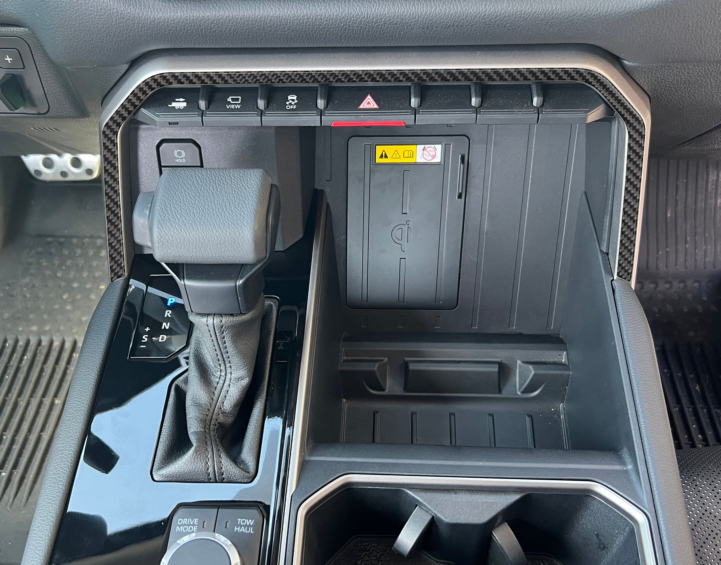 Upper Center Console Line Accent Trim Fits 2022-2026 Toyota Tundra & 2023-2026 Toyota Sequoia by Tufskinz.com