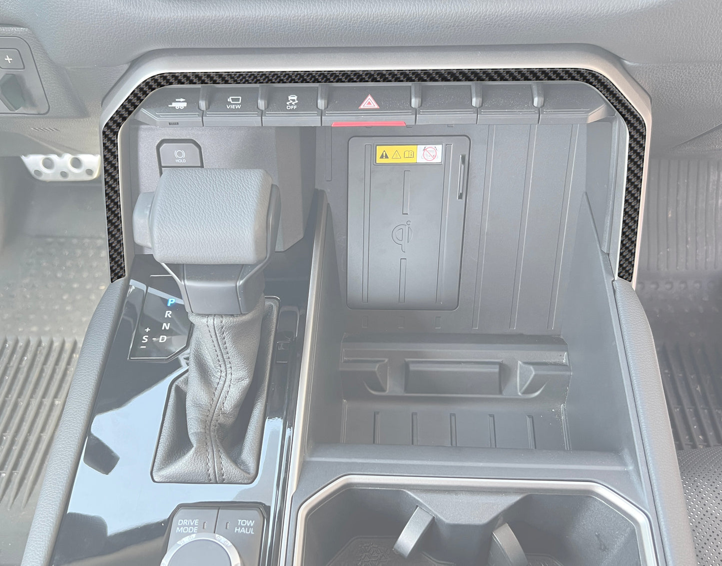 Upper Center Console Line Accent Trim Fits 2022-2026 Toyota Tundra & 2023-2026 Toyota Sequoia by Tufskinz.com