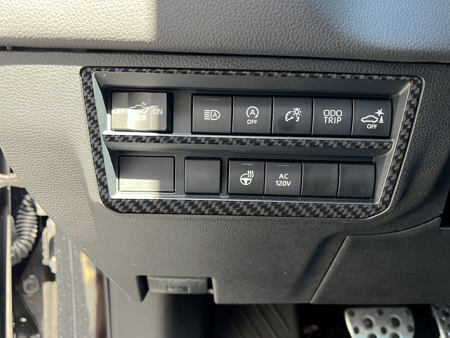 Dim Switch Panel Accent Overlays Fits 2022-2026 Toyota Tundra & 2023-2026 Toyota Sequoia by Tufskinz.com
