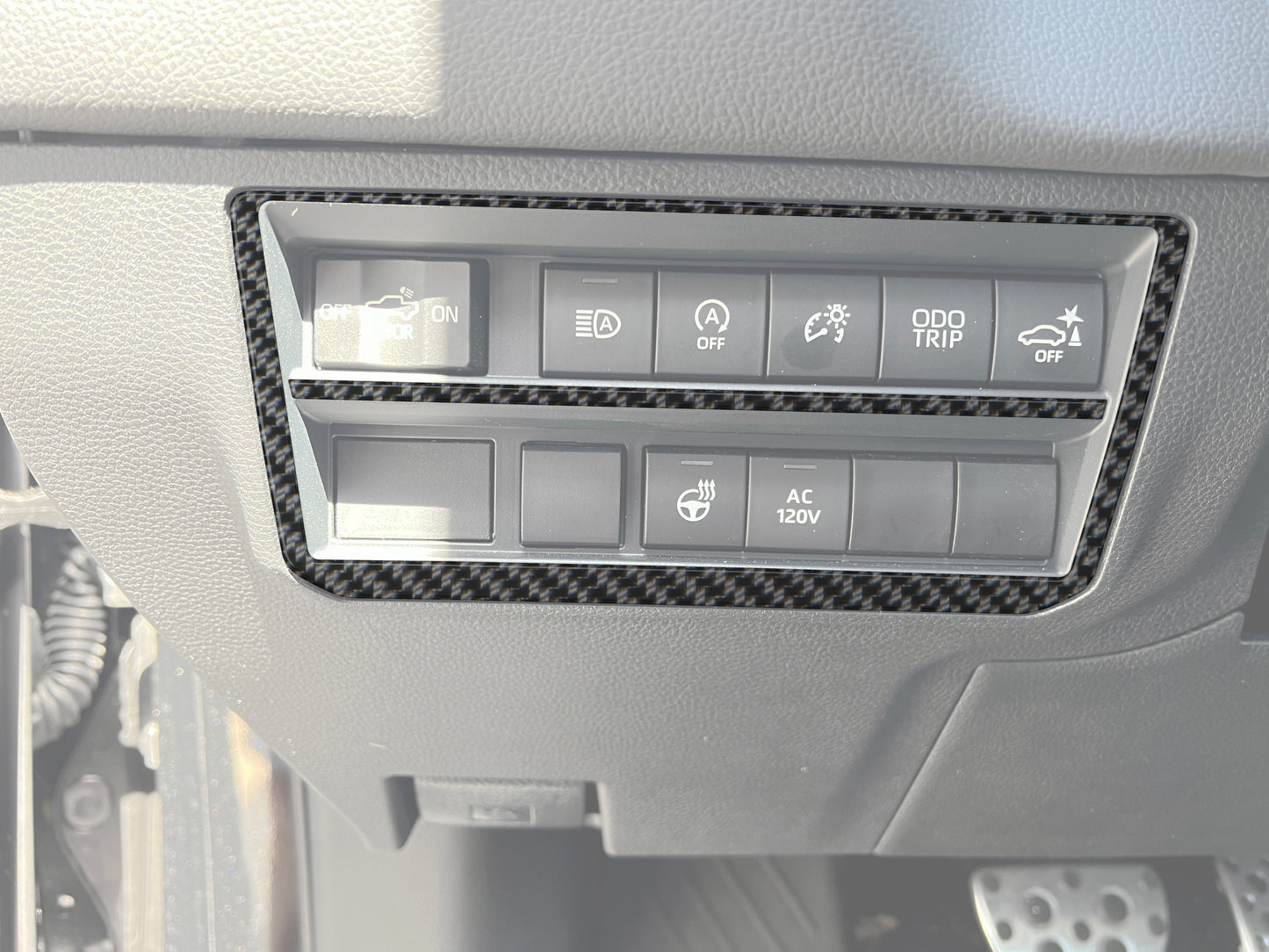 Dim Switch Panel Accent Overlays Fits 2022-2026 Toyota Tundra & 2023-2026 Toyota Sequoia by Tufskinz.com