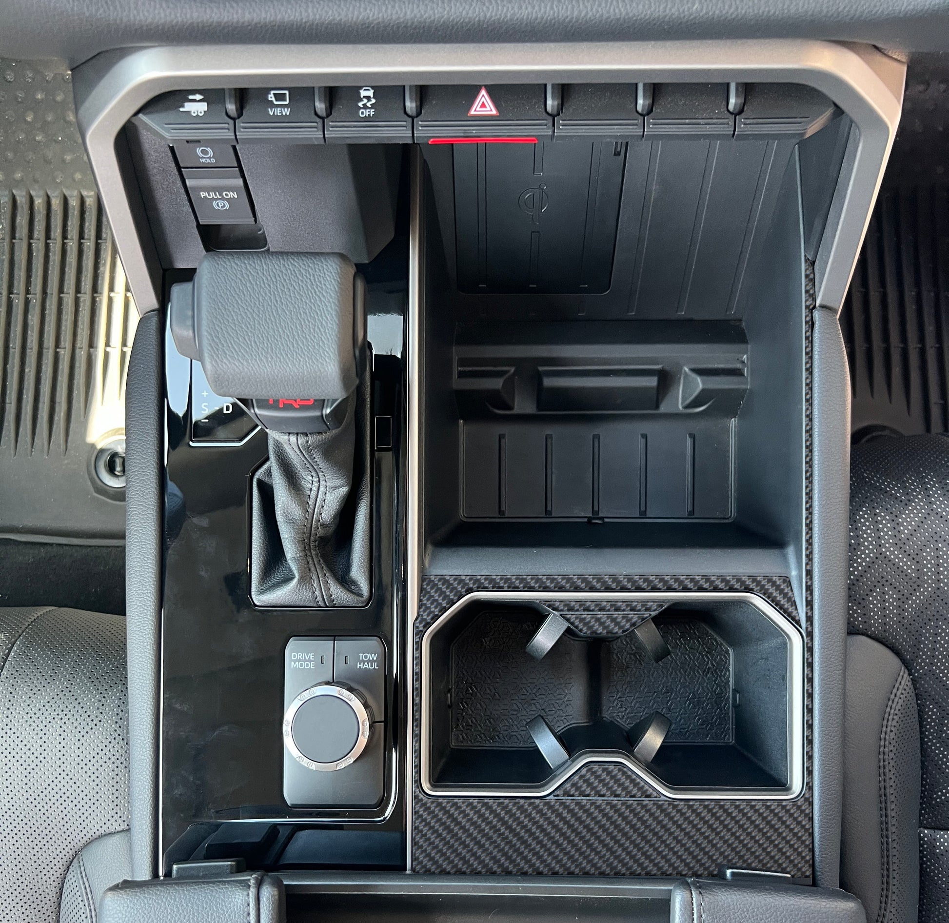 Center Cup Holder Accent Trim Fits 2022-2026 Toyota Tundra & 2023-2026 Toyota Sequoia by Tufskinz.com