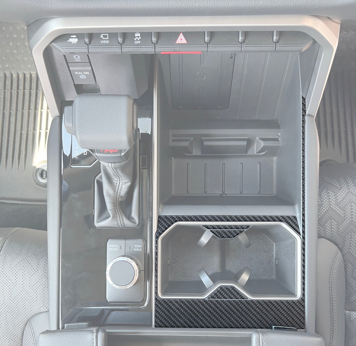 Center Cup Holder Accent Trim Fits 2022-2026 Toyota Tundra & 2023-2026 Toyota Sequoia by Tufskinz.com