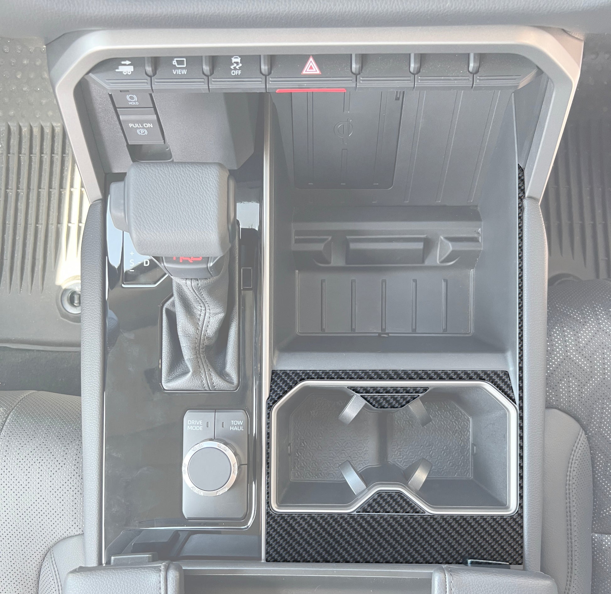 Center Cup Holder Accent Trim Fits 2022-2026 Toyota Tundra & 2023-2026 Toyota Sequoia by Tufskinz.com