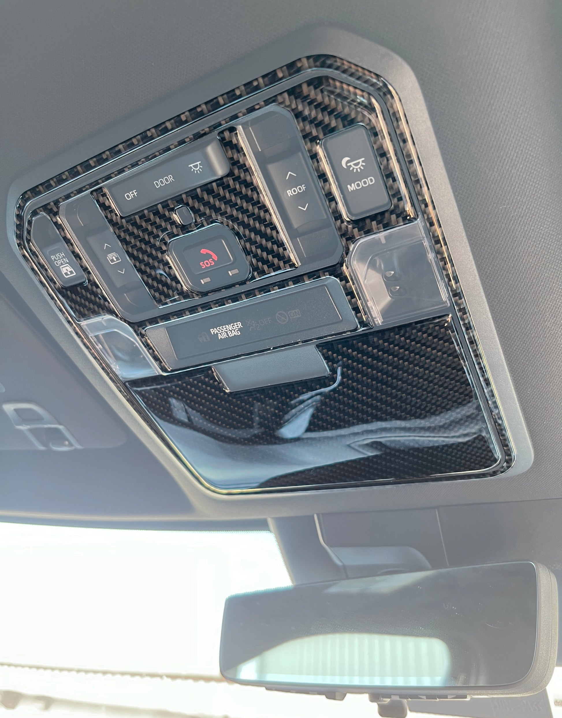 Overhead Switches Accent Trim Fits 2022-2026 Toyota Tundra by Tufskinz.com