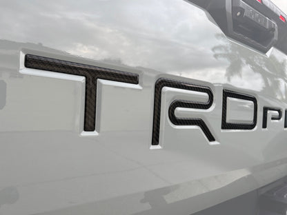 TRD Pro Tailgate Letter Inserts Fits 2022-2026 Toyota Tundra by Tufskinz.com