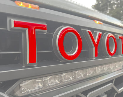 TRD Pro Grille Letter Overlays Fits 2022-2026 Toyota Tundra & 2023-2026 Toyota Sequoia by Tufskinz.com