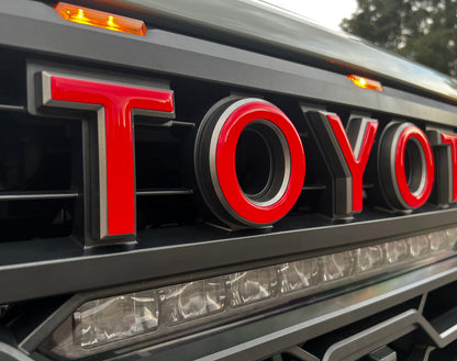 TRD Pro Grille Letter Overlays Fits 2022-2026 Toyota Tundra & 2023-2026 Toyota Sequoia by Tufskinz.com