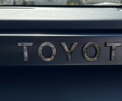 TRD Pro Glovebox Letter Overlays Fits 2022-2026 Toyota Tundra & 2023-2026 Toyota Sequoia by Tufskinz.com