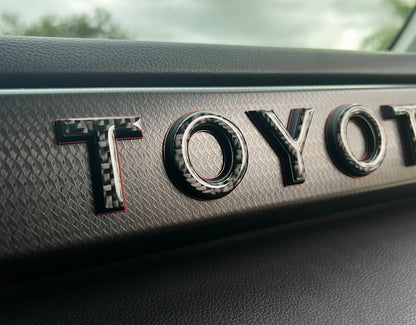 TRD Pro Glovebox Letter Overlays Fits 2022-2026 Toyota Tundra & 2023-2026 Toyota Sequoia by Tufskinz.com