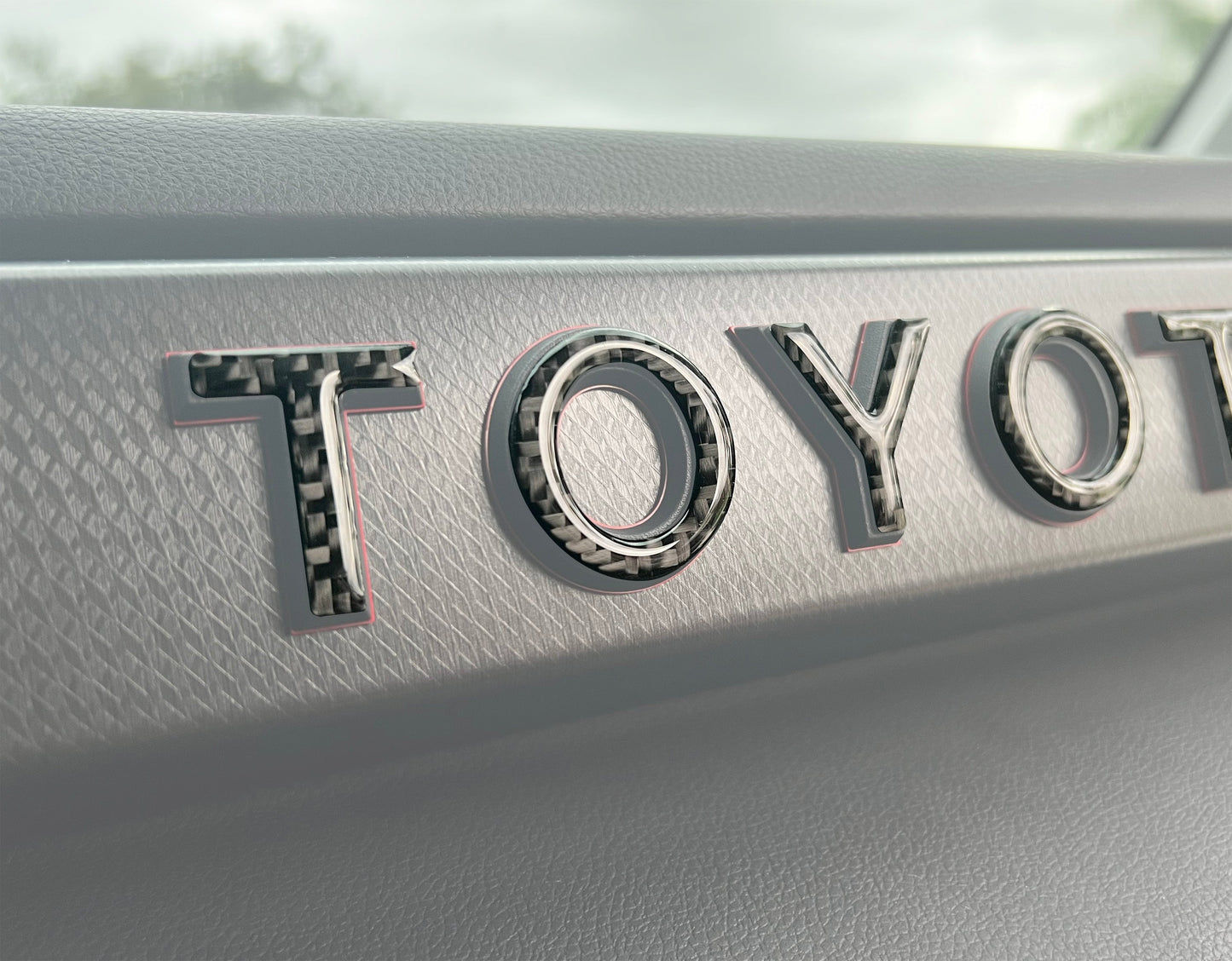 TRD Pro Glovebox Letter Overlays Fits 2022-2026 Toyota Tundra & 2023-2026 Toyota Sequoia by Tufskinz.com