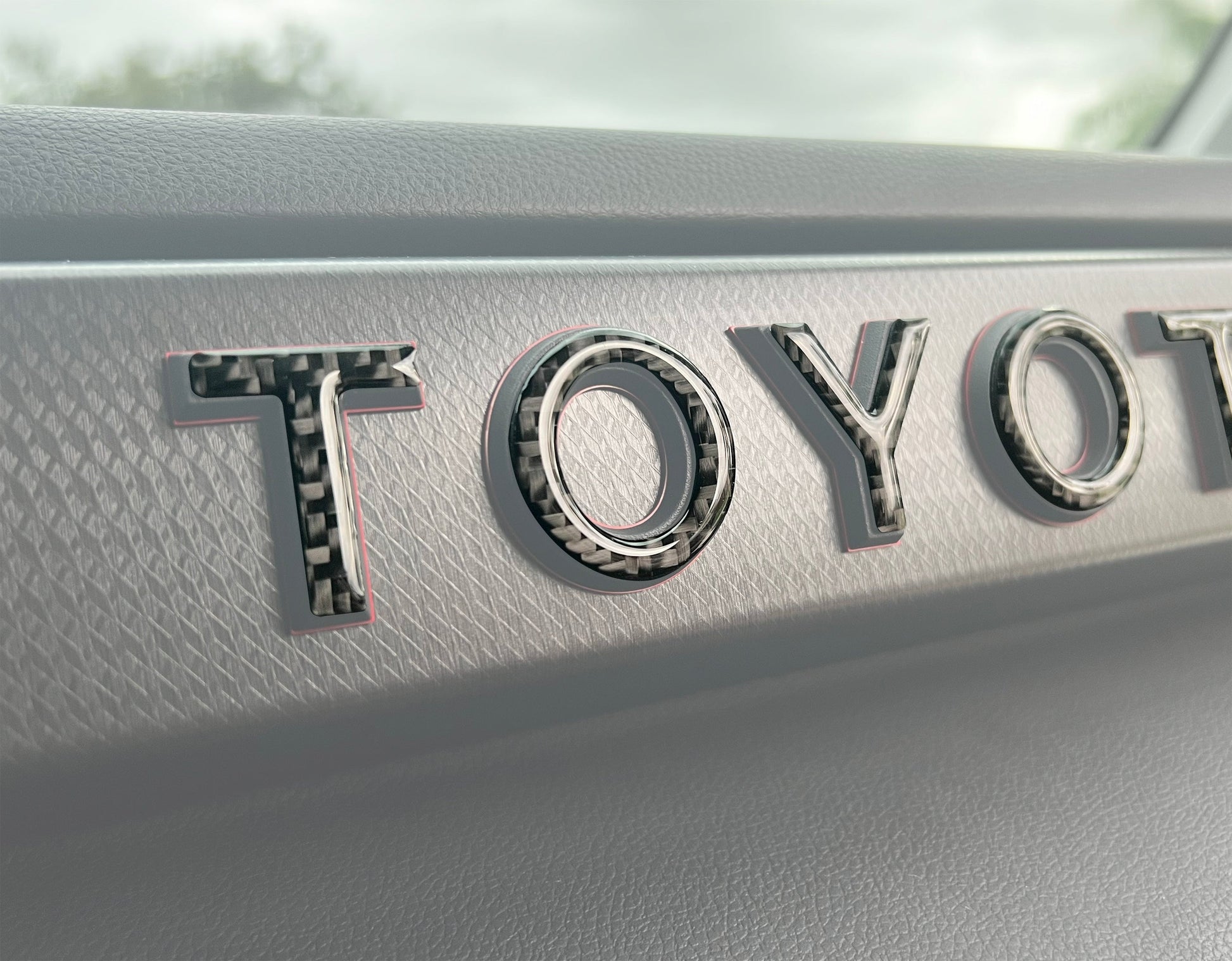 TRD Pro Glovebox Letter Overlays Fits 2022-2026 Toyota Tundra & 2023-2026 Toyota Sequoia by Tufskinz.com