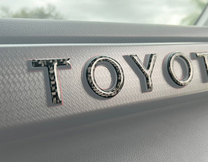 TRD Pro Glovebox Letter Overlays Fits 2022-2026 Toyota Tundra & 2023-2026 Toyota Sequoia by Tufskinz.com