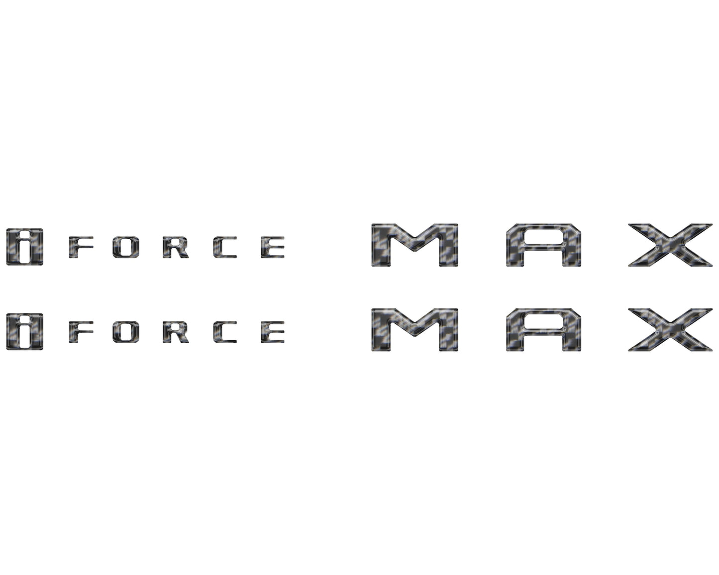 I Force Max Hood Louver Letter Overlays Fits 2022-2024 Toyota Tundra by Tufskinz.com