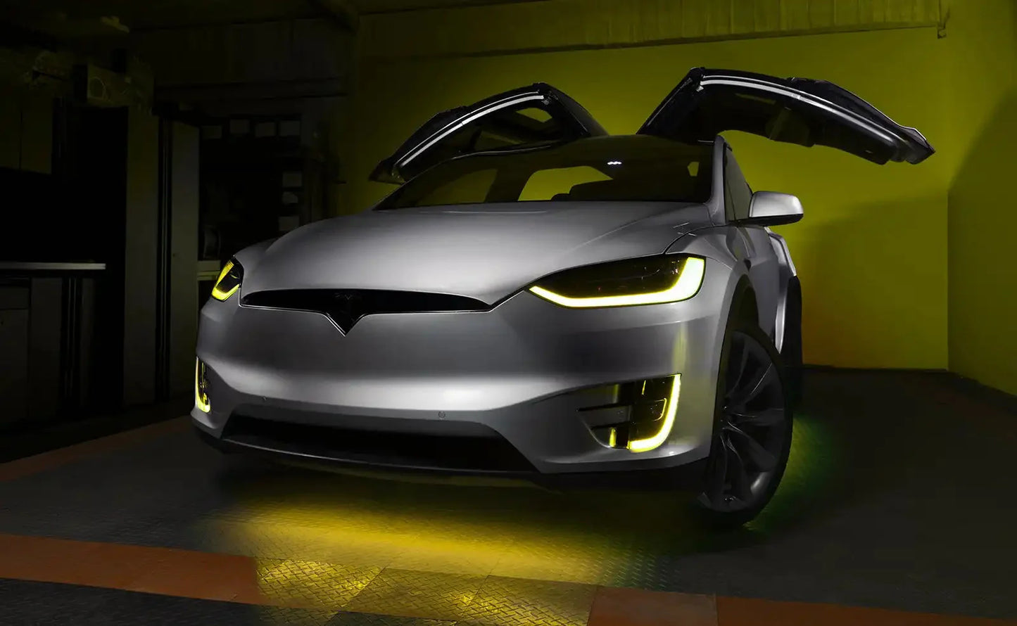 ORACLE Lighting 2016-2024 Tesla Model X Dynamic ColorSHIFT Headlight & Fog Light DRL Upgrade Kit - COMBO by ORACLE Lighting