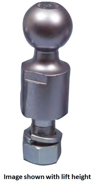 2" Ball 1" Lift 5000 LB Gross Towing Cap 1" Shank Diameter Chrome Steel by Husky Towing