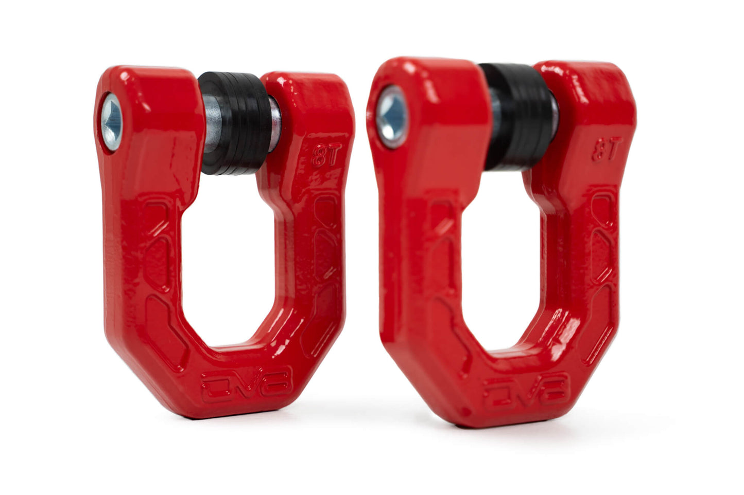 Red DV8 Elite Series D-Rings (Pair) by DV8 Offroad