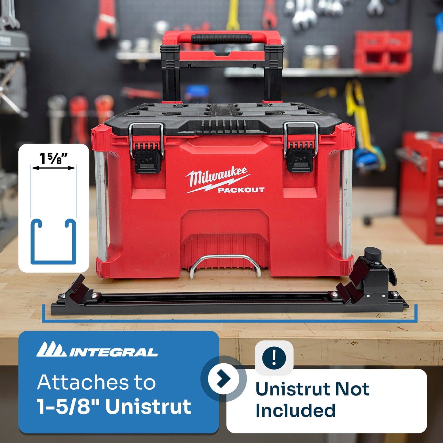 Stack Lock - Mount Compatible with Milwaukee Packout Organizers by Integral Truck