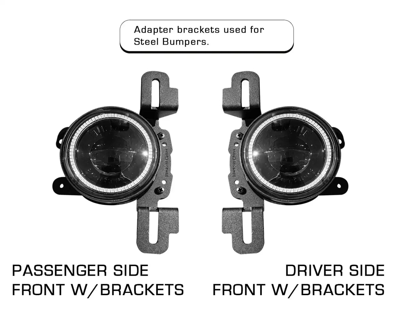 ORACLE Lighting LED Fog Light Adapter Brackets for Steel Bumper Wrangler by ORACLE Lighting
