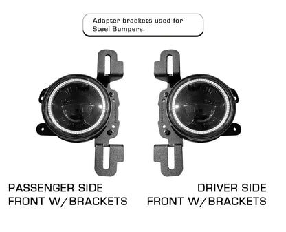 ORACLE Lighting LED Fog Light Adapter Brackets for Steel Bumper Wrangler by ORACLE Lighting