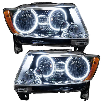 ORACLE Lighting 2011-2013 Jeep Grand Cherokee Pre-Assembled Halo Headlights - Non HID - Chrome by ORACLE Lighting