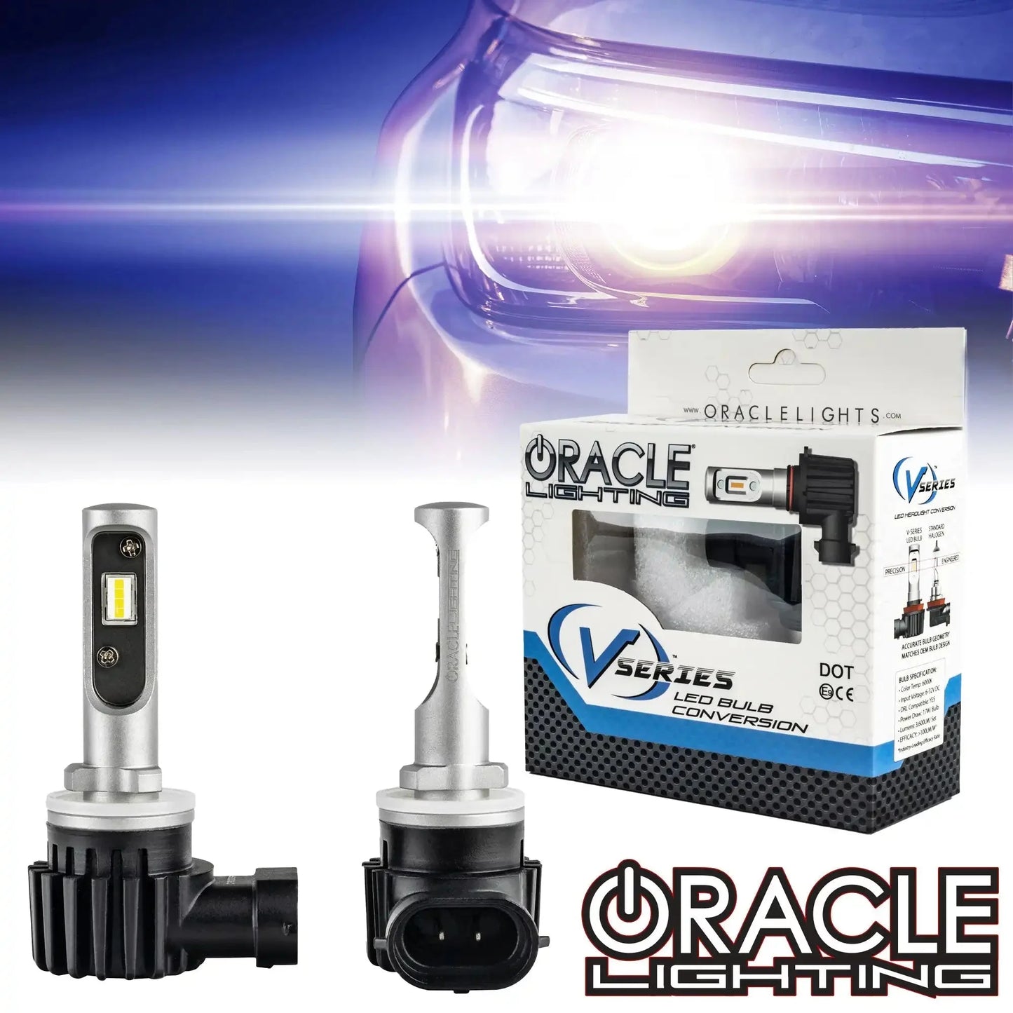 ORACLE Lighting 880/881/H27 - VSeries LED Light Bulb Conversion Kit (High Beam) by ORACLE Lighting