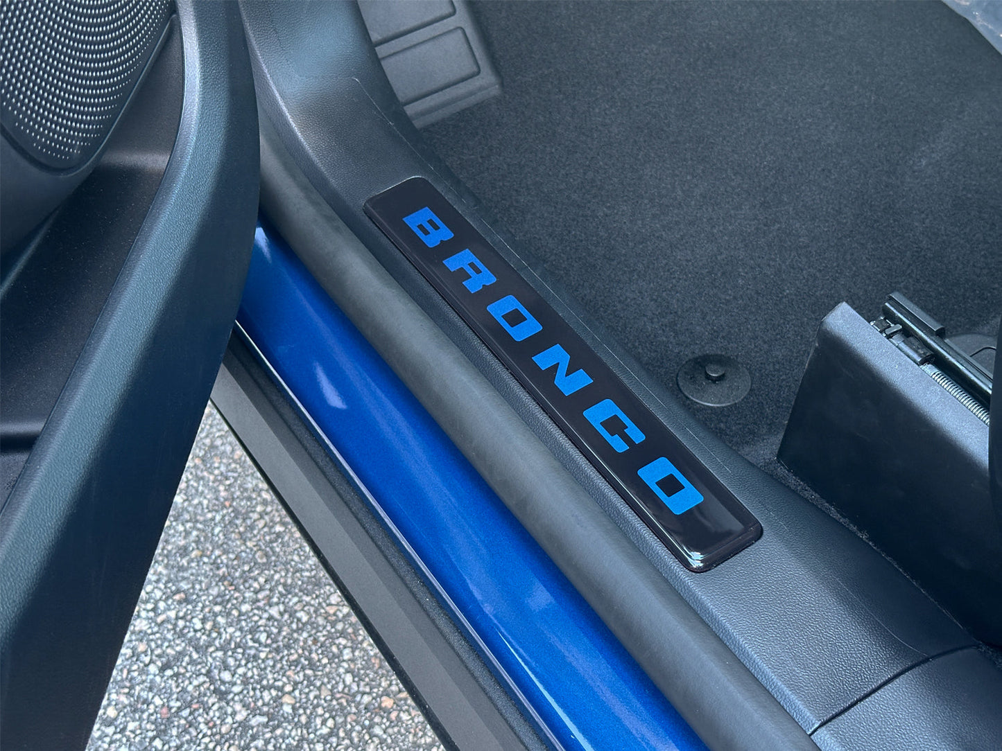 Bronco Logoed Door Sill Overlay Fits 2021-2026 Ford Bronco Sport by Tufskinz.com