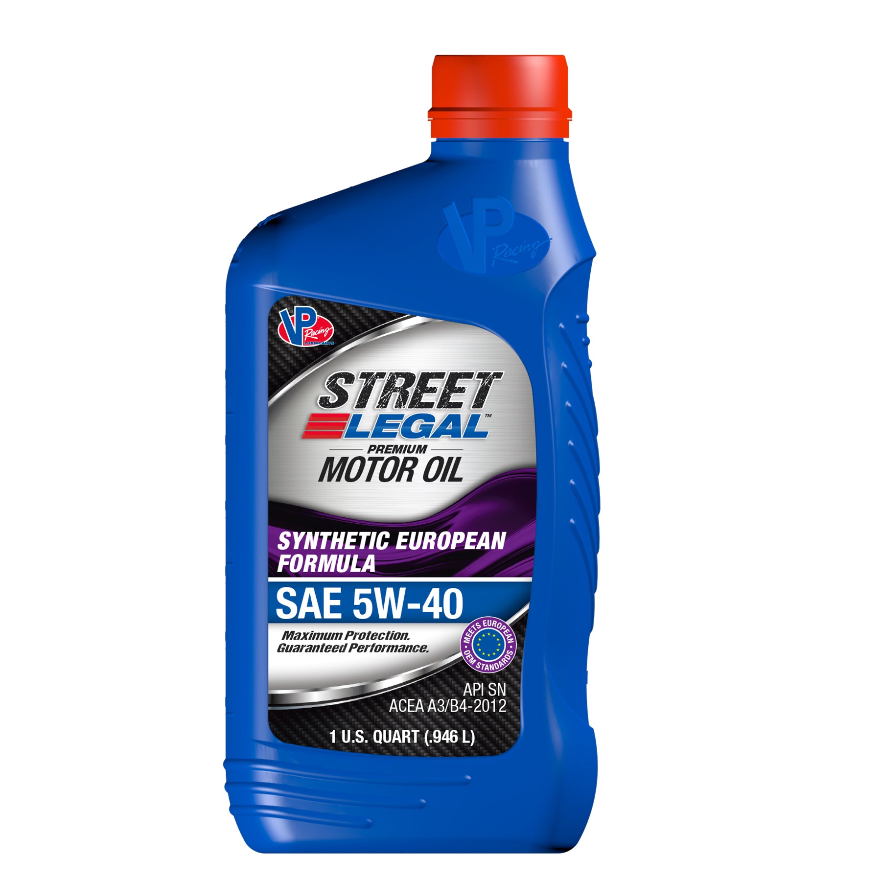 Street Legal Synthetic EURO Formula 5W-40 (SN) Qt by VP Racing Fuels