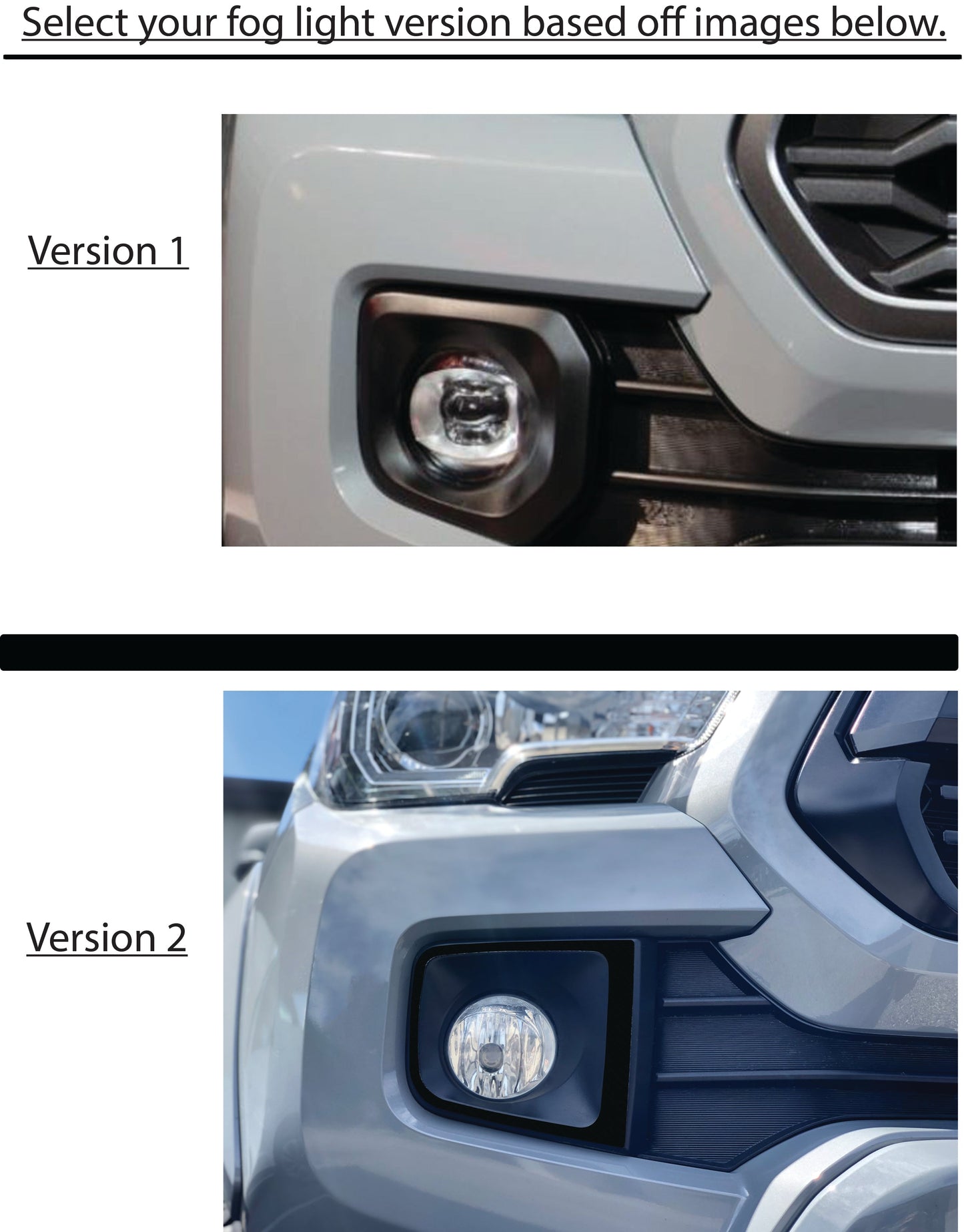 Fog Light Accent Overlays Fits 2016-2023 Toyota Tacoma by Tufskinz.com