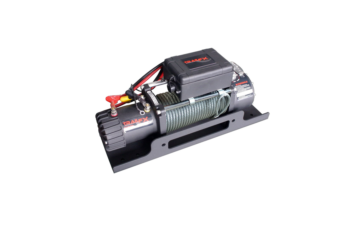 For Winches Upd To 12000 Pounds Flat Fixed Mount Textured Powder Coated Black by TrailFX