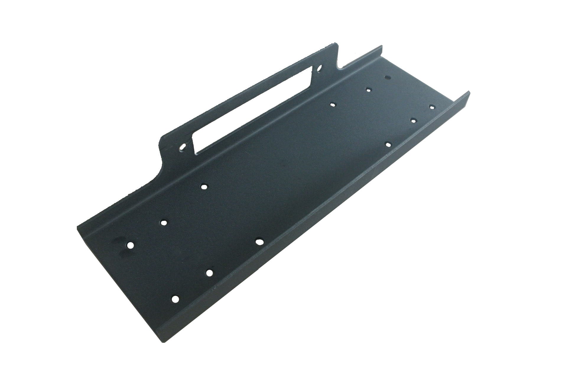 For Winches Upd To 12000 Pounds Flat Fixed Mount Textured Powder Coated Black by TrailFX