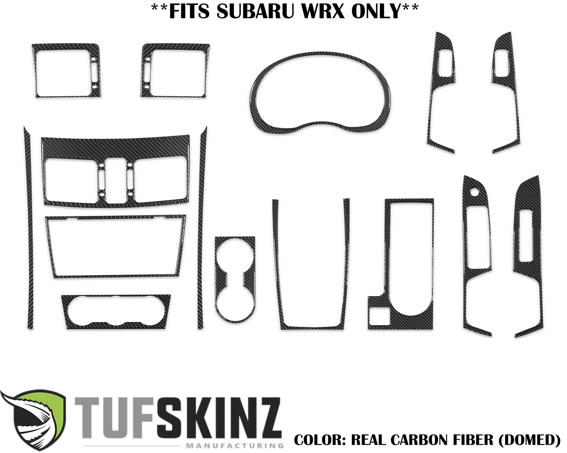 Manual Transmission Interior Dash Kit Fits 2015-2021 Subaru WRX, WRX STI by Tufskinz.com