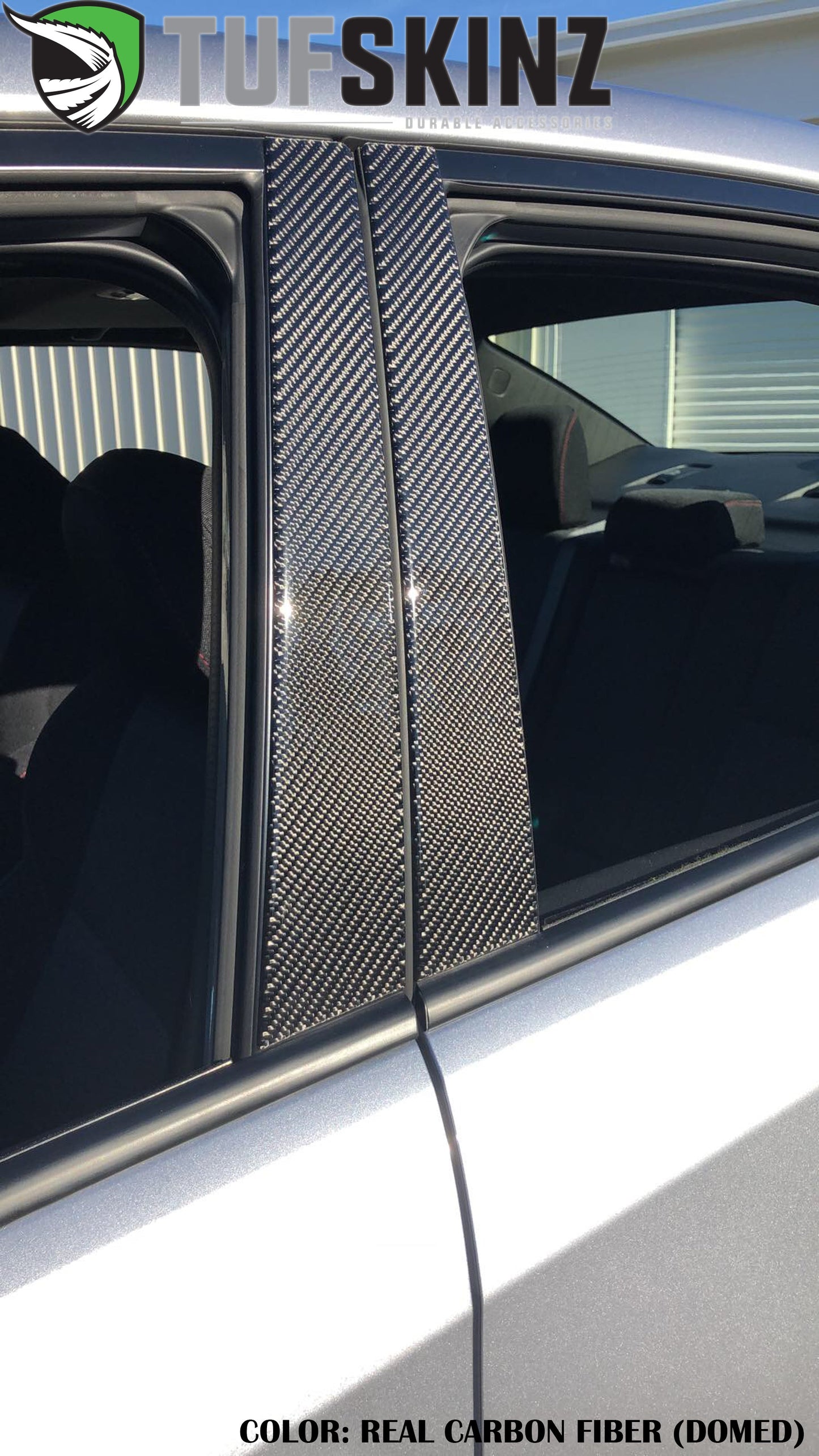 Door Pillar Overlays Fits 2015-2021 Subaru WRX by Tufskinz.com