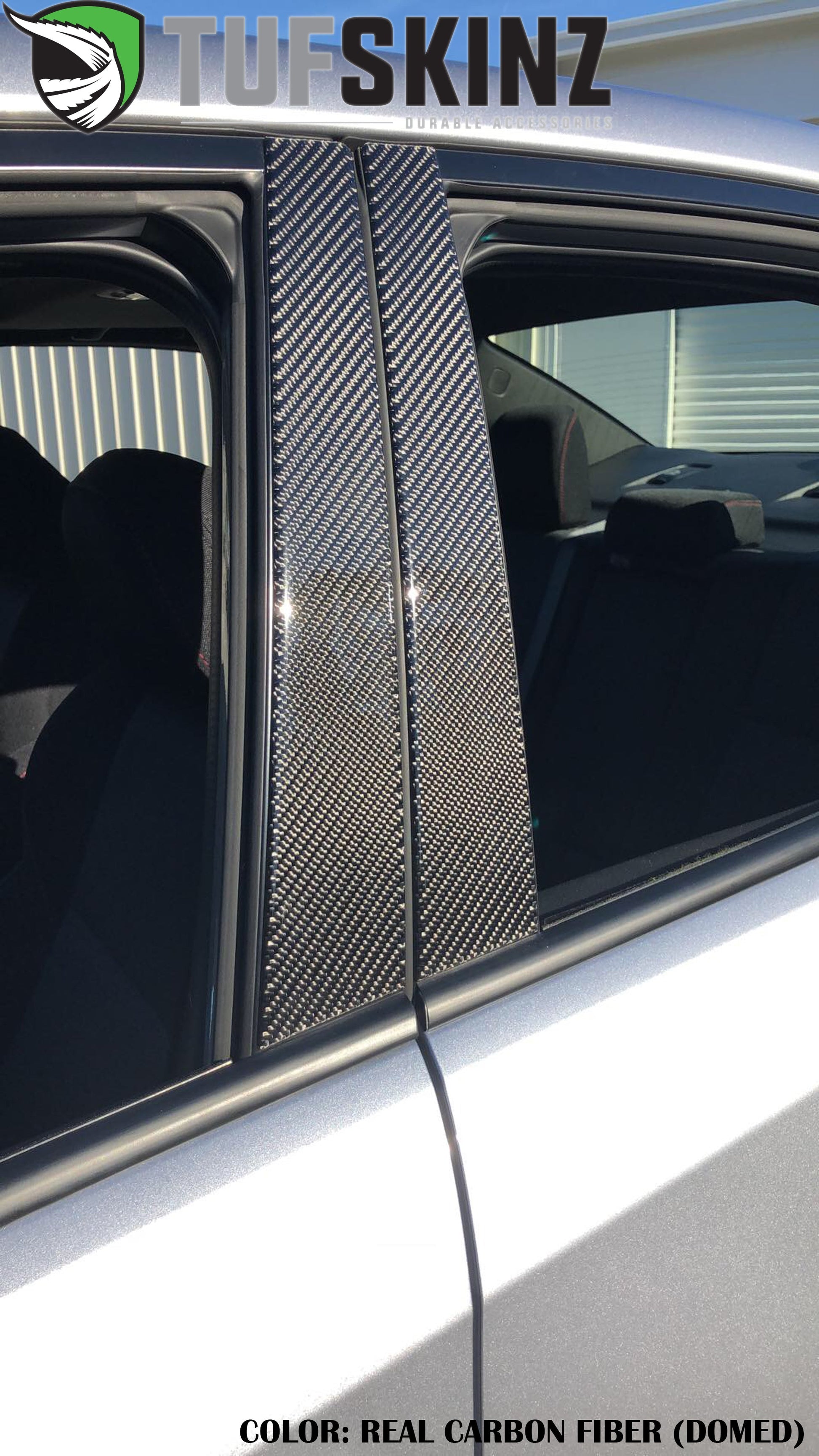 Door Pillar Overlays Fits 2015-2021 Subaru WRX by Tufskinz.com