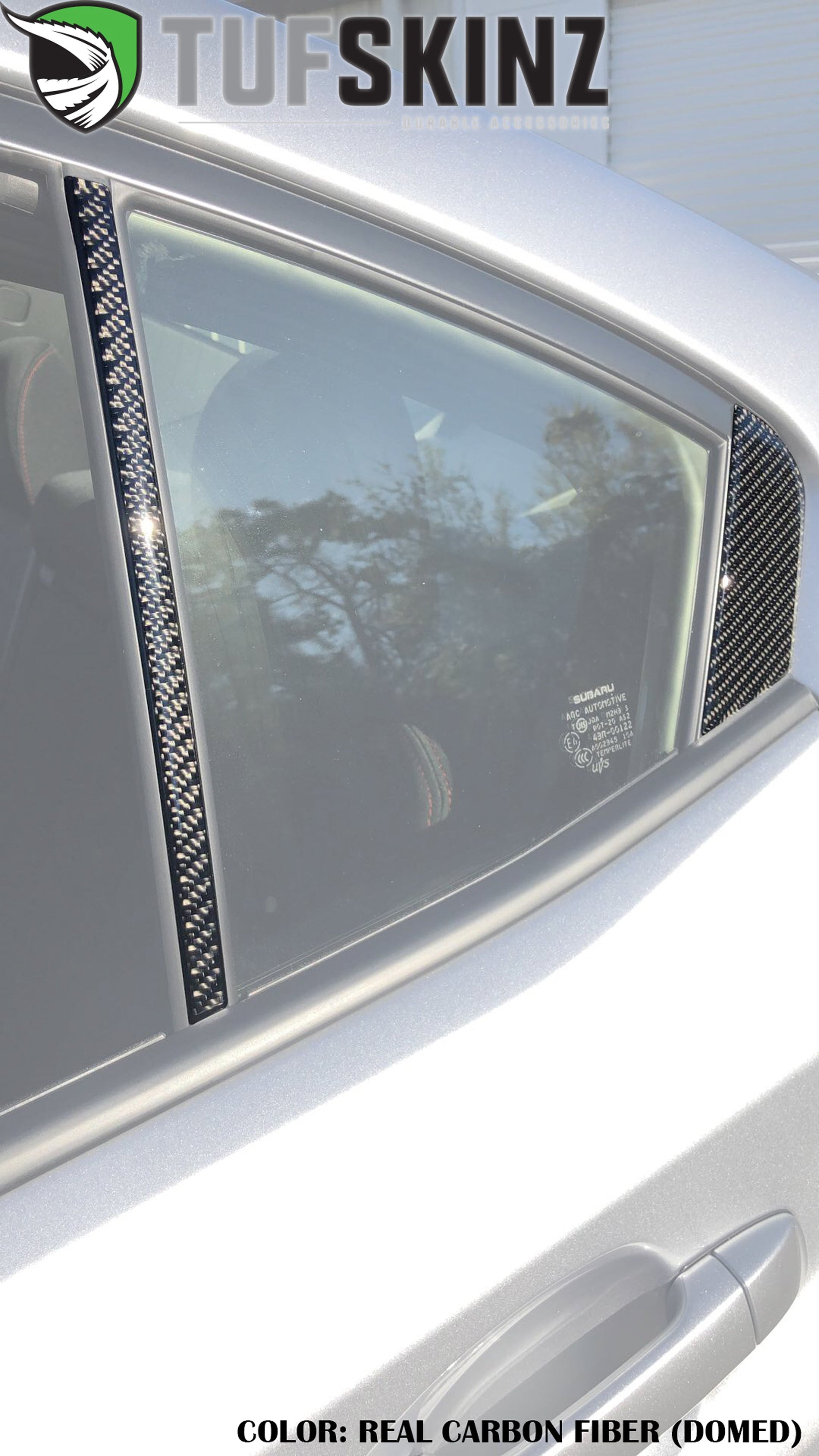 Door Pillar Overlays Fits 2015-2021 Subaru WRX by Tufskinz.com