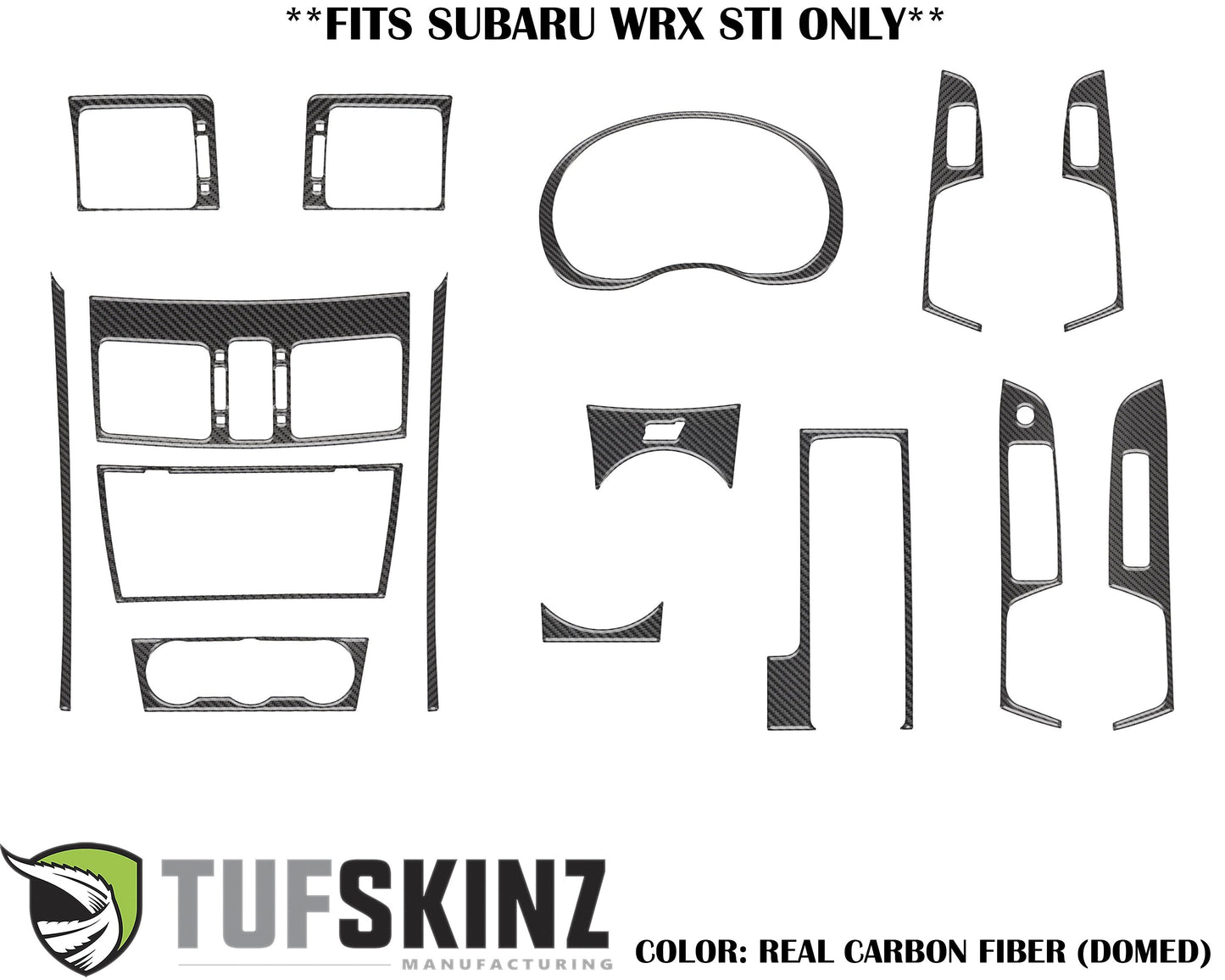 Manual Transmission Interior Dash Kit Fits 2015-2021 Subaru WRX, WRX STI by Tufskinz.com