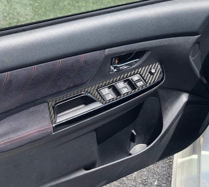 Door Switch Panel Accent Trim Fits 2018-2021 Subaru WRX/WRX STI by Tufskinz.com