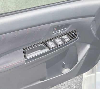 Door Switch Panel Accent Trim Fits 2018-2021 Subaru WRX/WRX STI by Tufskinz.com