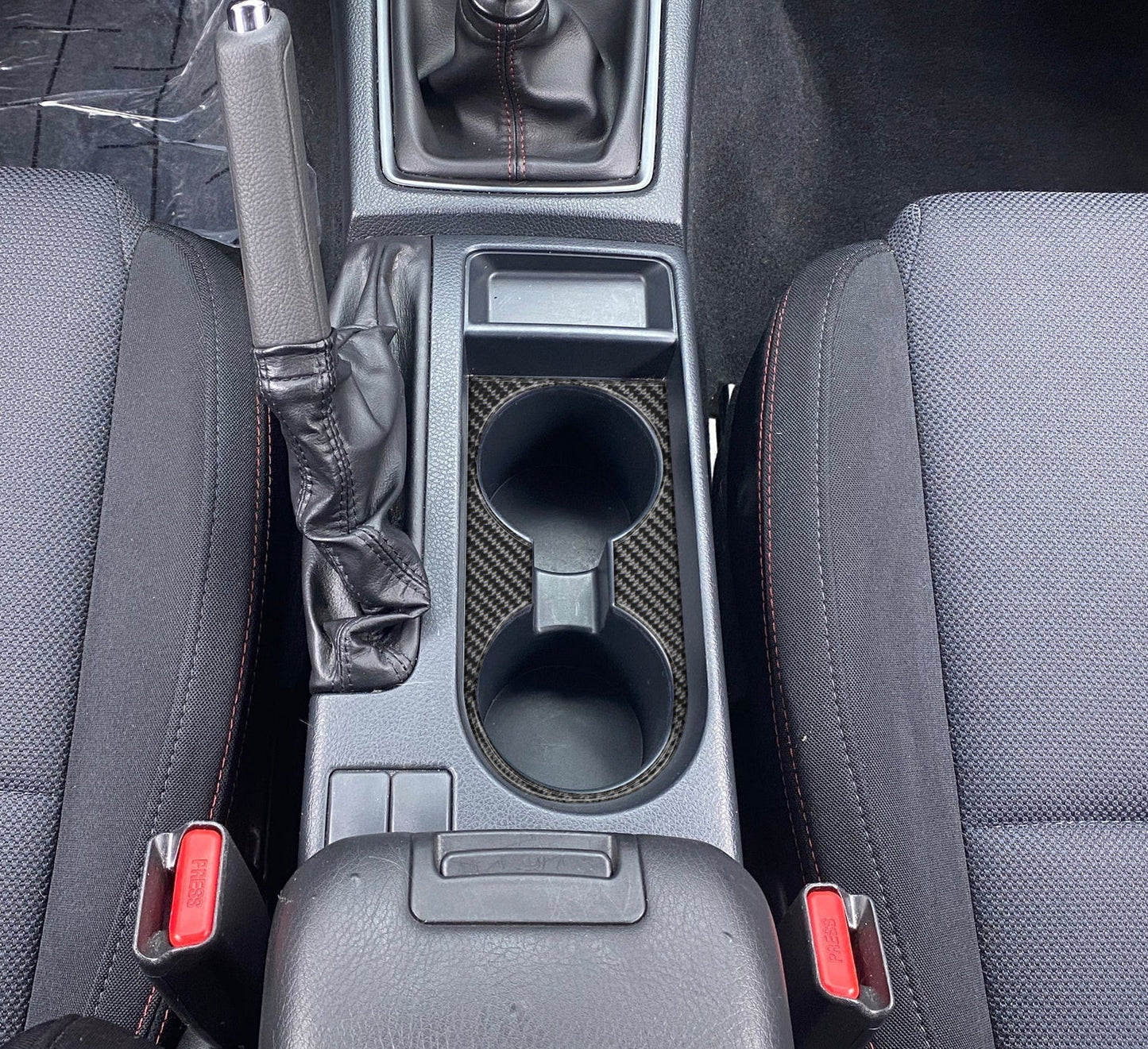 Center Console Cup Holder Accent Trim Fits 2015-2021 Subaru WRX by Tufskinz.com