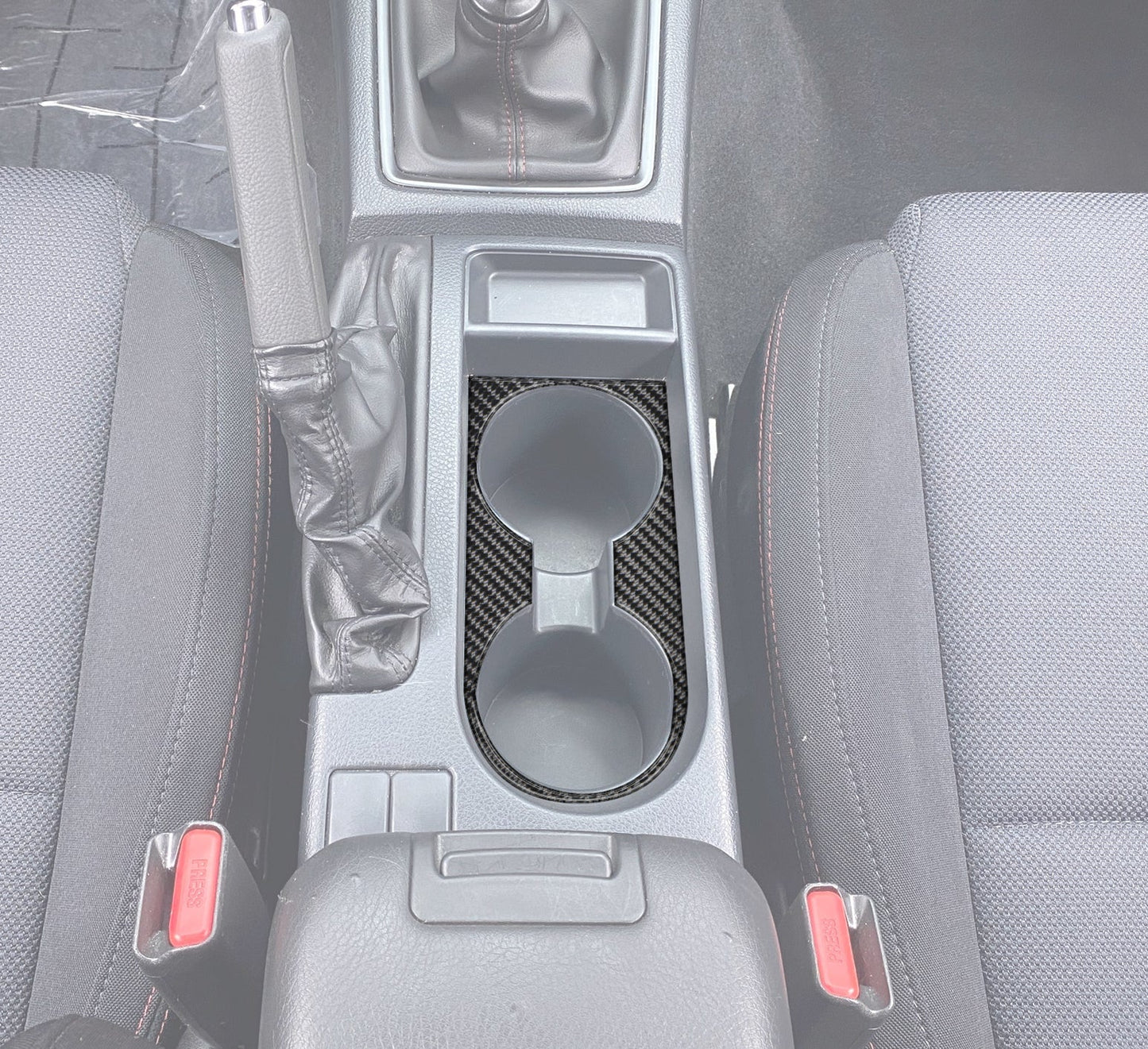 Center Console Cup Holder Accent Trim Fits 2015-2021 Subaru WRX by Tufskinz.com