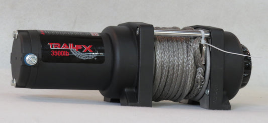 ATV/UTV Mount 250A Elect 3500 Lb Cap 3/16x50 Ft Synth Rope Alum Hawse Fairlead by TrailFX