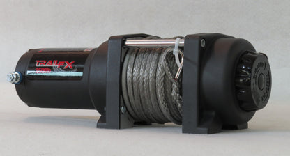 ATV/UTV Mount 250A Elect 3500 Lb Cap 3/16x50 Ft Synth Rope Alum Hawse Fairlead by TrailFX