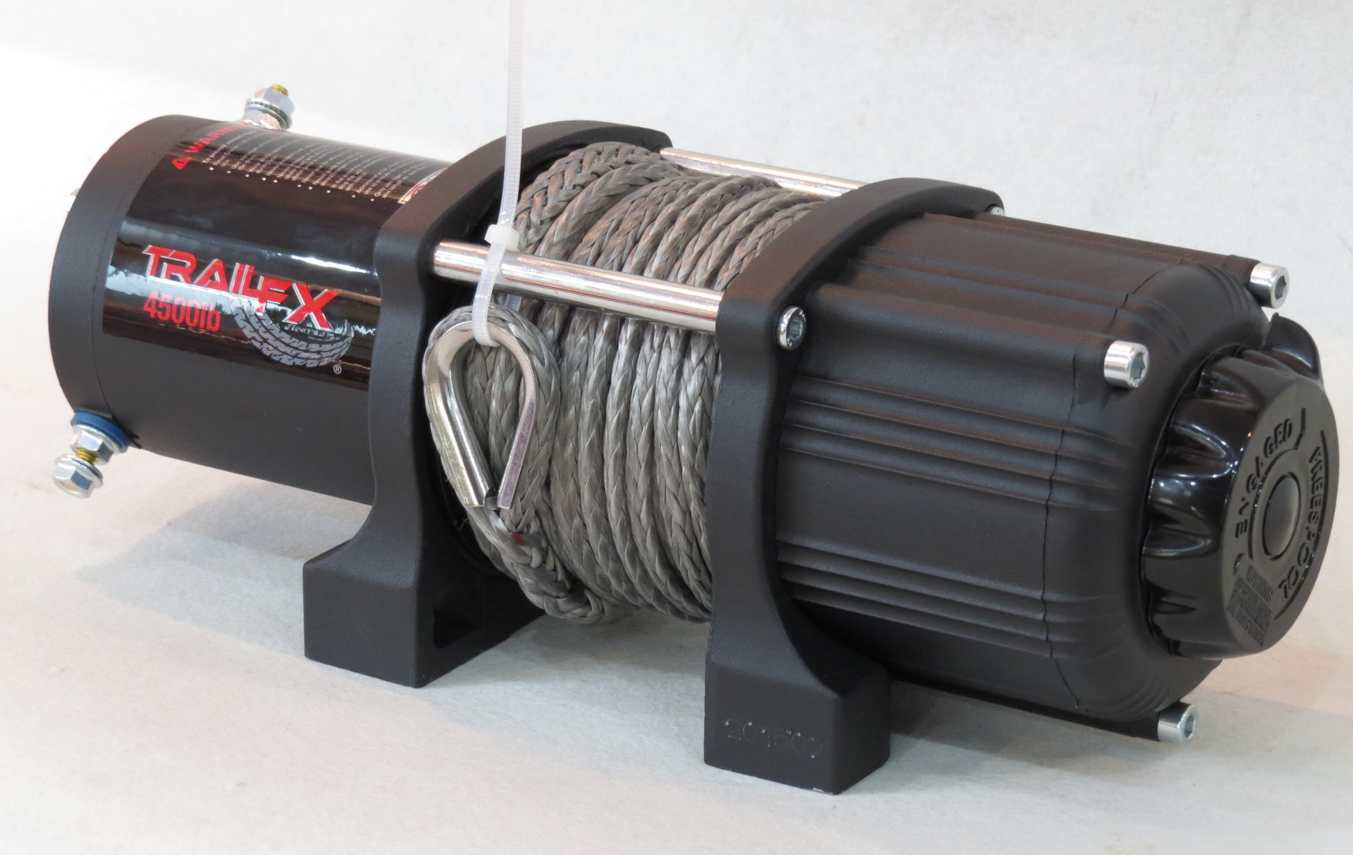 ATV/UTV Mount 250A Elect 4500 Lb Cap 15/64x40 Ft Synth Rope Alum Hawse Fairlead by TrailFX